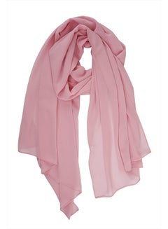 اشتري for Women Lightweight Breathable Solid Color Soft Chiffon Long Fashion Scarves Sunscreen Shawls (Peach pink) في الامارات