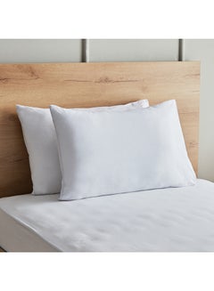 Buy Essential 2-Piece Cotton Pillow Cover Set 75 x 50 cm in UAE