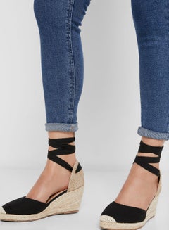 Buy Closed Toe Lace Up Wedge Sandal in UAE