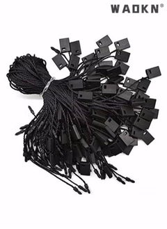 Buy 1000Pcs Black Hang Tag String Snap Lock Pin Loop Fastener Hook Ties for Clothes Gift Bags Price Tags Shoes, Belts Pocket Squares Luggage Label Attachment, Easy and Fast to Attach in UAE