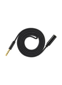 Buy AUX Male To Female Audio Extension Cable Black/Gold in Saudi Arabia