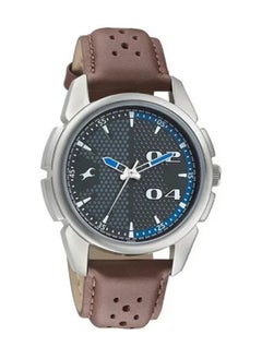 اشتري Fastrack Loopholes Quartz Analog Watch for Guys With Grey Dial Leather Strap في الامارات