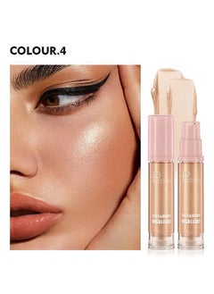 Buy Face & Body Highlight, Liquid Makeup Shimmer Glow Illuminator, Bronzer Smooth Shine Shimmer Liquid Foundation, Waterproof Moisturizing Body Highlighter (#04) in Saudi Arabia