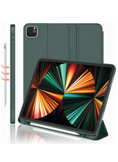 Buy New iPad Pro 11 Inch Case 2022 4th Gen 2021 3rd Gen with Pencil Holder Support iPad 2nd Pencil Charging Pair Trifold Stand Smart Case with Soft TPU Back Auto Wake Sleep in UAE