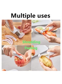 اشتري Peeler,Vegetable Fruit Peeler, 3 in 1 Multifunctional Julienne Peeler for Potato,Carrots,Apple,Cucumber,Salads,Sandwiches,Best Kitchen Office Outdoor Stainless Steel Peeler في السعودية