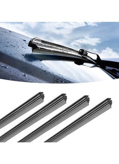 Buy 4 Pieces Car Wiper Blade Replacement Strip, 32" Rubber Frameless Windshield Wiper Strip, DIY Adjustable Boneless Windscreen Blade Refills, Auto Accessories for Most Vehicle Buses Trucks in Saudi Arabia