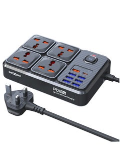 Buy MX-ST15 Universal Extension Cord With 4 Universal Sockets, 7 USB ports, 1 PD Port and 2 Meter Cable in UAE