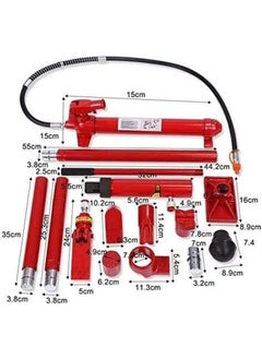 Buy Portable Car Floor Jack 1 Set 10 Ton Hydraulic Power Car Van Jack Body Frame Repair Kit Tools in UAE