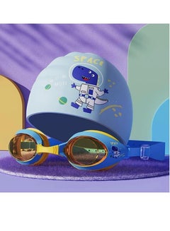 Buy Kids Swim Cap With Swimming Goggles For Girls Boys(Age 6-14) Silicone Waterproof Swimming And Bathing Caps For Long And Short Hair Child Toddler Teens in Saudi Arabia