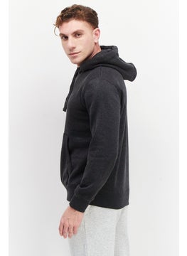 اشتري Men Hooded Brand Logo Long Sleeves Sweatshirt, Grey في الامارات