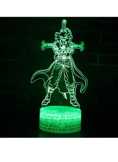 اشتري Japan Anime Monkey D. Luffy 3D LED Illusion Night Light 7 Colors Desk Lamp Home Bedroom Decor Child Birthday Christmas Kids Toys Jracule Mihawk في الامارات