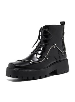 Buy New Youth Fashion Thick Sole High Top Boots in UAE