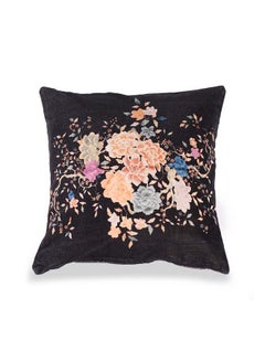 اشتري Bouquet Velvet Cushion Cover, Multicolour - 45x45 cms في الامارات
