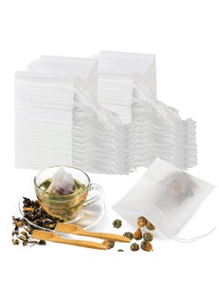 Buy 1000 Pcs Disposable Tea Bags for Loose Leaf Tea, Drawstring Empty Tea Infuser with 2 Pcs Tea Spoon, Natural Material Tea Filter Bags for Loose Leaf Tea, Coffee in UAE