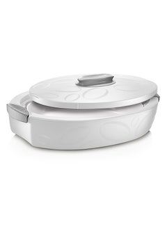 اشتري Tuttocaldo Oval Insulated Server with Ceramic Baking Dish, White - 4L في الامارات