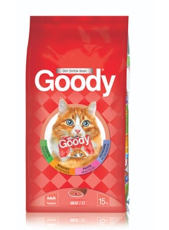 Buy Goody Meat Adult Cat dry Food - 15Kg in UAE