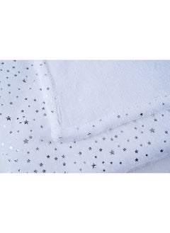 Buy Sparkle Foil Printed Blanket 125X150Cm White in UAE