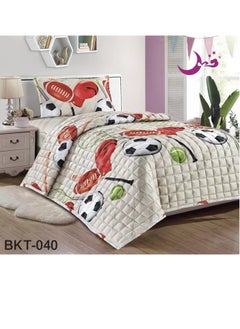 Buy Compressed bed comforter set consisting of 3 pieces, children's drawings in Saudi Arabia