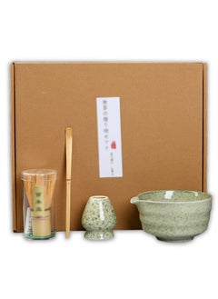 Buy Matcha Whisk Set, 4pcs Japanese Tea Set,Matcha Whisk,Traditional Scoop, Matcha Bowl, Ceramic Whisk Holder,Traditional Matcha Tool Set for Matcha Tea Ceremony(Green Spots) in UAE