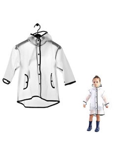 Buy Kids Raincoat EVA Rain Poncho,Portable Hooded Poncho Jacket Rain Coat for Boys Girls Children in Saudi Arabia