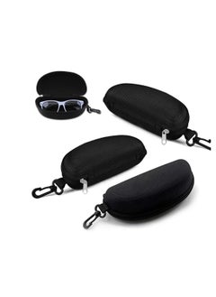 اشتري Sunglasses Case Zipper Shell Eyeglasses 3 Pack, with Plastic Carabiner Hook Portable Travel في الامارات