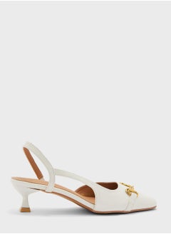 اشتري Buckle Detailed Slingback Mid Heel Pumps في السعودية