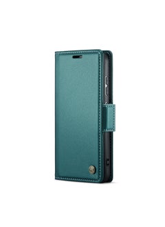 Buy Flip Wallet Case For Samsung Galaxy S24 plus [RFID Blocking] PU Leather Wallet Flip Folio Case with Card Holder Kickstand Shockproof Phone Cover (Green) in Egypt