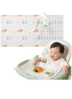 Buy Baby Disposable Placemat 20pcs for Baby and Kids, Restaurant Table Mats 41 x 30cm, Sticky Place Mats in UAE