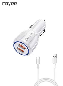 Buy Fast Charging Car Charger with Type C Cable in UAE