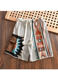 اشتري High-End Navajo Knit Fashionable Breathable Loose Casual Shorts for Men Picture Color في السعودية