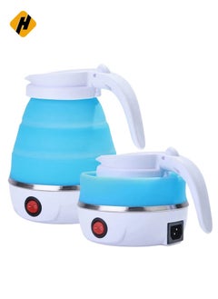 Buy Travel Portable Foldable Electric Kettle Collapsible Water Boiler For Coffee Tea Fast Water Boiling 110V-220V 600ML Small Electric Kettle Travel Folding Water Boiler Portable Silicone Household in UAE