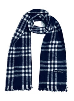 Buy Plaid Check/Carreau/Stripe Pattern Winter Scarf/Shawl/Wrap/Keffiyeh/Headscarf/Blanket For Men & Women - Small Size 30x150cm - P01 Navy Blue in Egypt