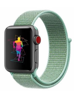 Buy For Apple Watch Series 7 & 8 (45mm) & Apple Watch Ultra (49mm) Nylon Sport Replacement Strap Bands With Adjustable Closure - Light Green in Egypt