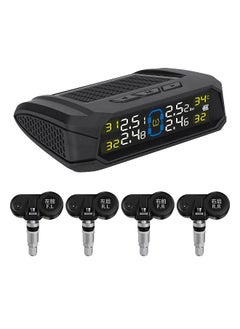 Buy Tire Pressure Monitoring System, Wireless Solar Tire Pressure Monitor System with LCD Display, 6 Alarm Modes & 4 Internal Sensors, Real-time Display Tire Pressure Monitoring System in Saudi Arabia