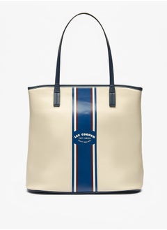 Buy Printed Tote Bag with Zip Closure and Double Handles in UAE