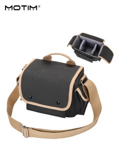 اشتري Camera Bag Crossbody Shoulder Messenger Bag DSLR/SLR/Mirrorless Photography Vintage Waterproof Nylon Flap Gadget Bag Compatible with Canon/Nikon/Sony Camera and Lens في الامارات