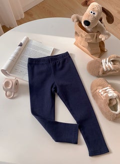 Buy Kids Solid Color Thermal Underwear Pants Cotton Soft Long Johns Base Layer Bottom Children's Pajama Pants Navy Blue in Saudi Arabia
