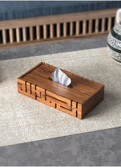 اشتري HilalFul Wooden Tissue Box | Tissue Holder | Paper Napkin Organiser | For Living Room, Bedroom, Office, Restaurants | Home Decoration | Table Top Accessory في السعودية