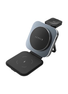 Buy Levelo TrioFlow 3 In 1 Wireless Charger - Grey in UAE