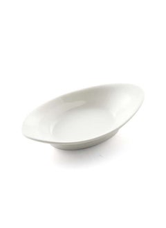 Buy Ivory Porcelain Oval Dish 9.5x5x1.8 cm in UAE