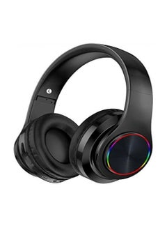 Buy Rechargeable Stereo Bluetooth Headset With LED Light - Black in Saudi Arabia