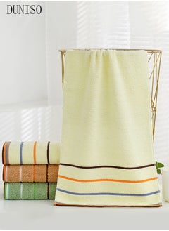 اشتري 100% Cotton Bath Towels (73*33 cm) Bathroom towels Super Absorbent,Ideal for Home (White) في السعودية