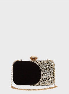 Buy Pearl Detail Box Clutch Bag in UAE