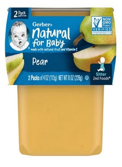 Buy Natural for Baby 2nd Foods Pear 2 Pack 4 oz 113 g Each in UAE