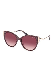 Buy Women's UV Protection Round Shape Acetate Sunglasses GM083471T56 - Lens Size: 56 Mm - Bordeaux in Saudi Arabia