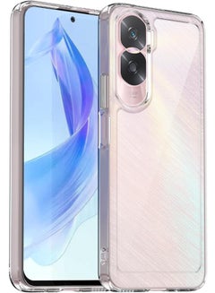 Buy Honor 90 Lite Case, Transparent Acrylic Back Panel + Soft TPU Soft Edge, Fashion Shock-Absorption Anti-Drop Protective Case Cove for Honor 90 Lite (6.7"), Clear in UAE