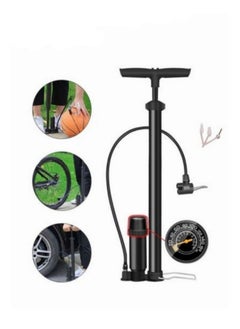 Buy Household Bike Pump with Gauge Portable Bicycle Tire Pump 160 PSI Multi-function Air Pump in Saudi Arabia