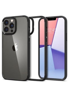 اشتري Phone 13 Pro Case,  Black Soft Silicone TPU Bumper and Transparent Hard PC Case Shockproof, Anti-Scratch Protective Cover for iPhone 13 Pro 6.1 Inches - Clear في مصر