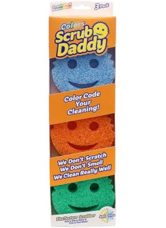 Buy Scrub Daddy Sponge Set Scratch Free Sponges for Dishes and Home, Odor Resistant, Soft in Warm Water, Firm in Cold, Deep Cleaning, Dishwasher Safe, Multi-use, Functional, Ergonomic, 3ct in Saudi Arabia