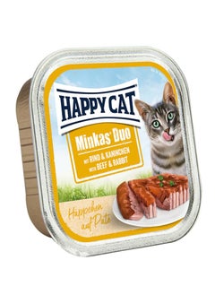 اشتري Happy Cat Minkas Duo Beef & Rabbit 100 g في الامارات